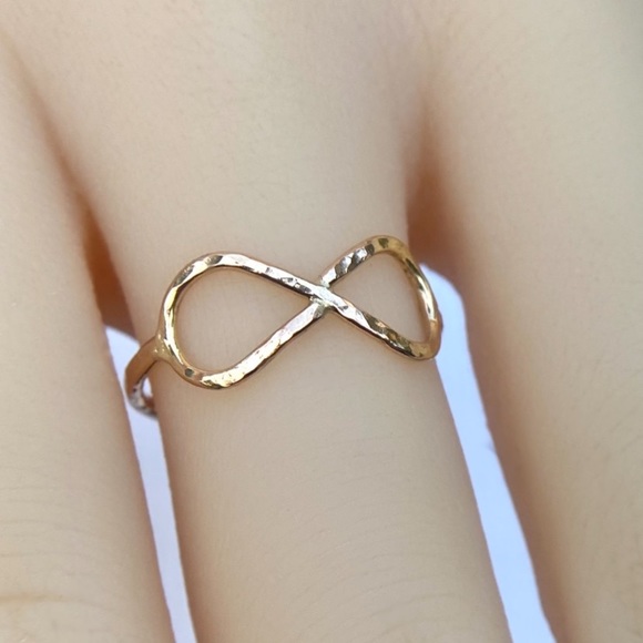 Hand Crafted Jewelry - Infinity Symbol ring, handmade 14k Gold filled ring, made to order